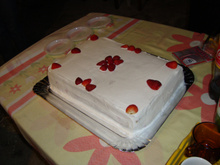 Bolo de morango da Elaine