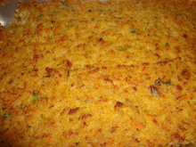 Torta gostosa de sobra de arroz