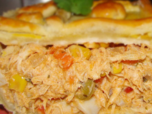 Provei essa receita de torta de frango caipira muito saborosa e fácil e todo final de semana a família pede!