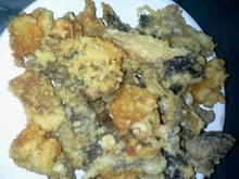 Pururuca de pele de bacalhau
