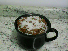 Bolo de caneca de nutella simples