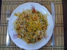Fusilli ao molho de camarão da Sol