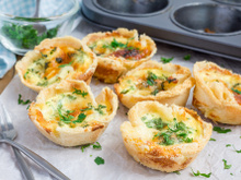 Quiche com pão de forma