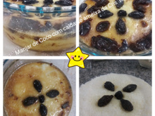 Manjar de coco com calda de ameixa