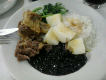 Costela com batata e agrião