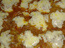 Ninho recheado macarrão