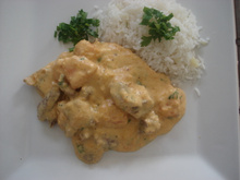 Carne Seca com Abóbora e Creme de Leite