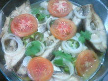 Peixe rápido no micro-ondas