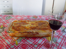 Lasanha de massa de pastel