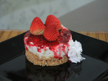 Cheesecake com Coulis de Morango