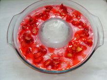 Sobremesa leve de morango