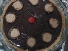 Pavê torta de chocalate com biscoito triturado