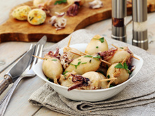 Lula recheada com ricota e manjericão