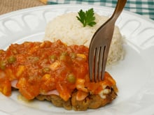Bife à parmegiana assado