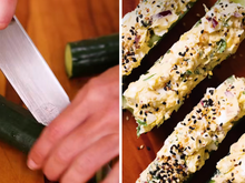 Adeus amendoim: barquinho de pepino é a receita crocante que ganhou meu coração quando quero beliscar algo salgado