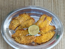Filé de peixe empanado sem fritura