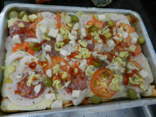 Pizza de pão de forma