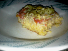 Torta com sobras de arroz