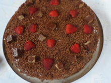 Bolo de bis com morango