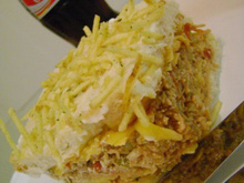 Torta de pão de forma ao forno