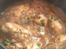 Frango cozido moreninho