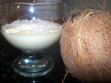 Mousse de coco deliciosa