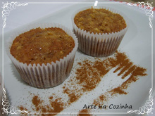 Muffins de maçãs e passas