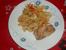 Salada de macarrão parafuso