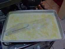 Salmão ao molho de queijo