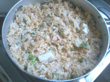 Risoto de camarão cremoso