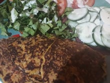 Panqueca de atum com cenoura ralada 
