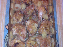 Coxa de frango com molho de maionese