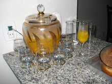 Ponche de champagne e pêssego