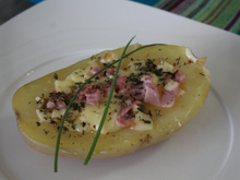 Batata recheada fácil