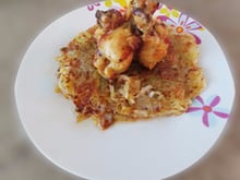 Batata rosti de pimenta e mussarela