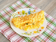 Omelete com farofa e tempero