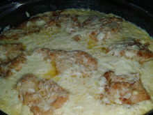 Filé de frango ao creme de milho