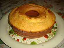 Bolo de liquidificador de farinha de milho amarela