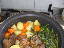 Rabada com batata e agrião de domingo