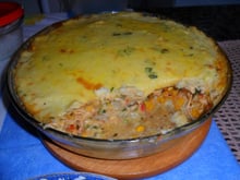 Torta de batata com frango