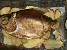 Pacu assado do Miltinho