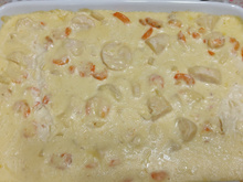 Camarão com palmito ao forno!