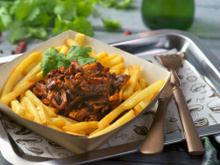 Batata frita com carne seca