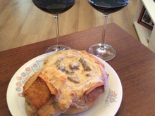 Filé aperitivo ao molho de queijos