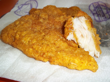 Filé de peixe empanado