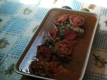 Sardinhas escabeche na pressão