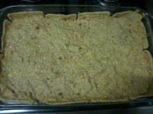 Torta de frango com creme de cebola