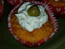 Cupcake salgado de cenoura