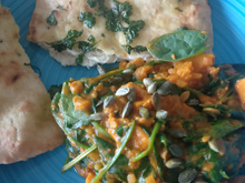 Dahl batata-doce e jambu
