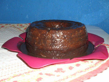 Bolo achocolatado de liquidificador